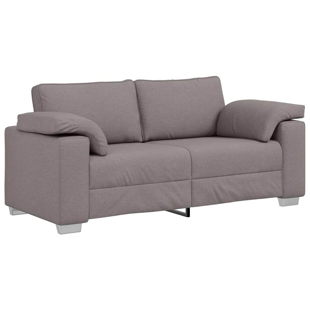 Sofa mit Kissen Taupe 180 x 77 x 82 cm Stoff