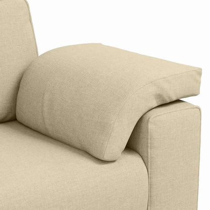 Sofa mit Kissen Creme 180 x 77 x 82 cm Stoff