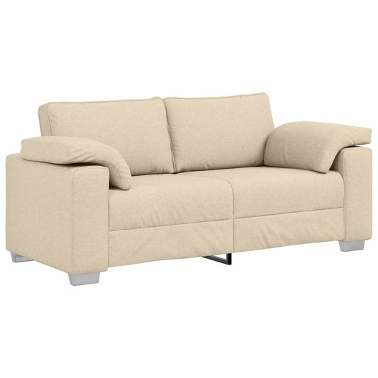 Sofa mit Kissen Creme 180 x 77 x 82 cm Stoff