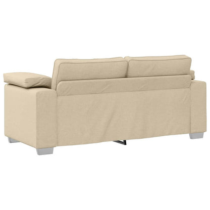 Sofa mit Kissen Creme 180 x 77 x 82 cm Stoff