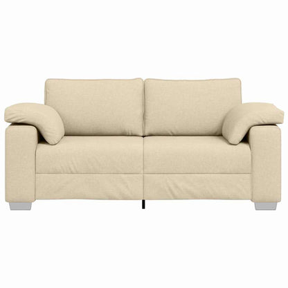 Sofa mit Kissen Creme 180 x 77 x 82 cm Stoff