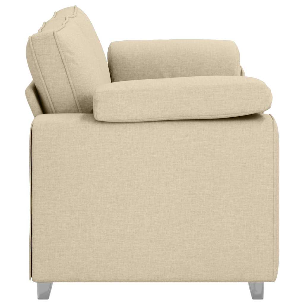 Sofa mit Kissen Creme 180 x 77 x 82 cm Stoff