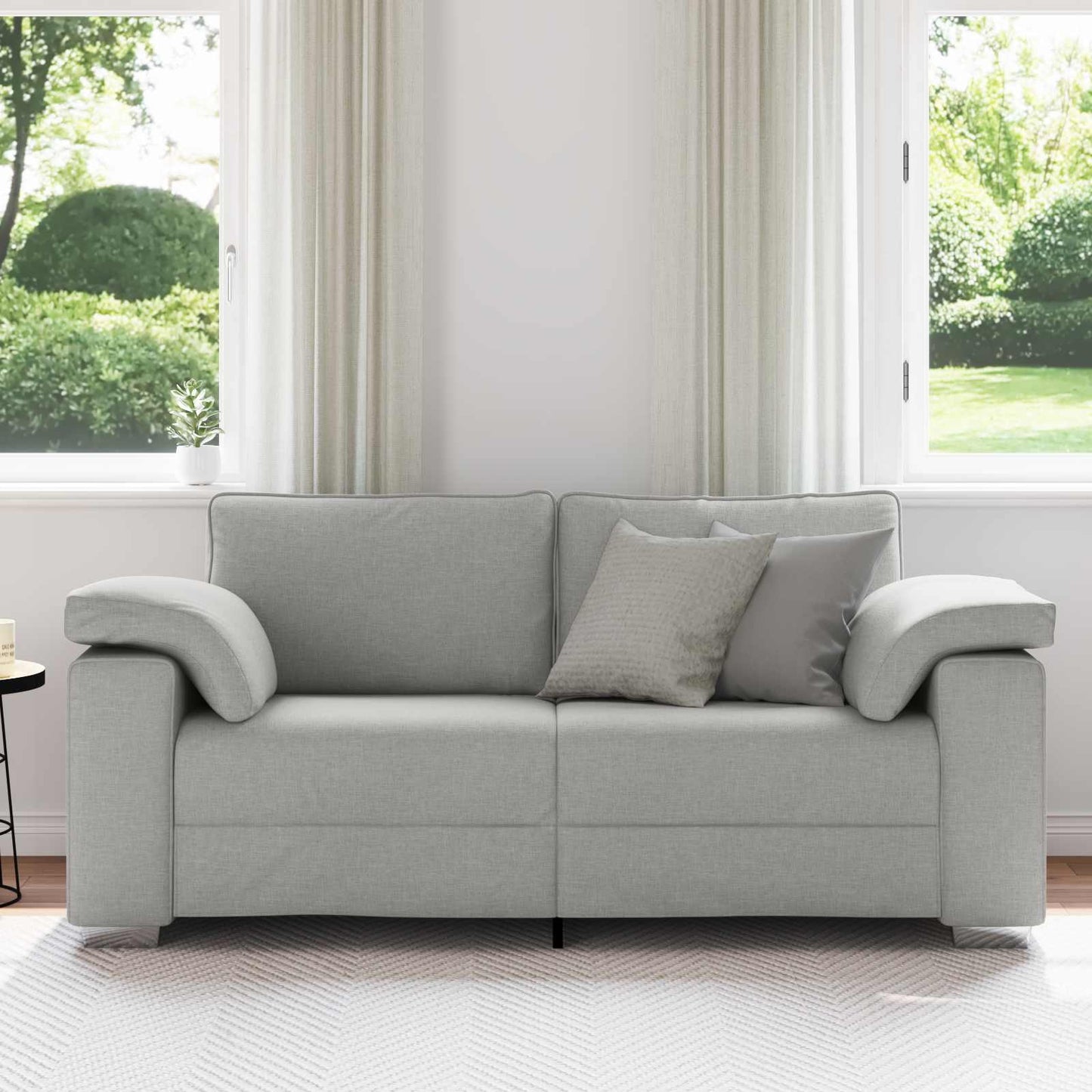 Sofa Wolkengrau 180 x 77 x 82 cm Stoff