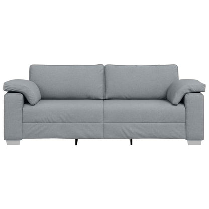 Sofa mit Kissen Hellgrau 219 x 77 x 82 cm Stoff