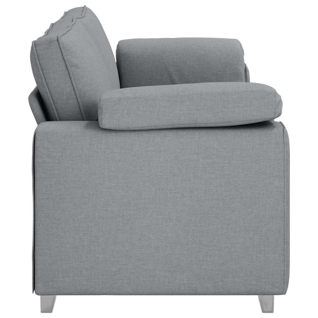 Sofa mit Kissen Hellgrau 219 x 77 x 82 cm Stoff