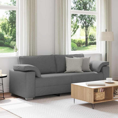 Sofa Dunkelgrau 219 x 77 x 82 cm Stoff