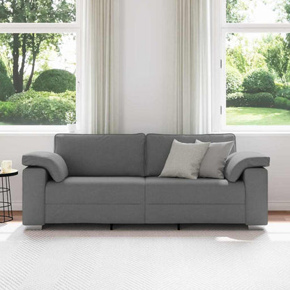 Sofa Dunkelgrau 219 x 77 x 82 cm Stoff