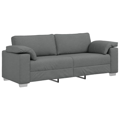 Sofa Dunkelgrau 219 x 77 x 82 cm Stoff