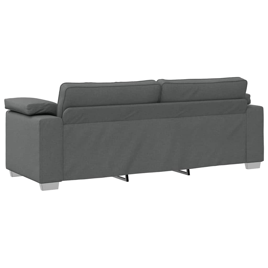 Sofa Dunkelgrau 219 x 77 x 82 cm Stoff