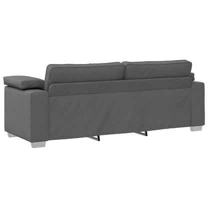 Sofa Dunkelgrau 219 x 77 x 82 cm Stoff