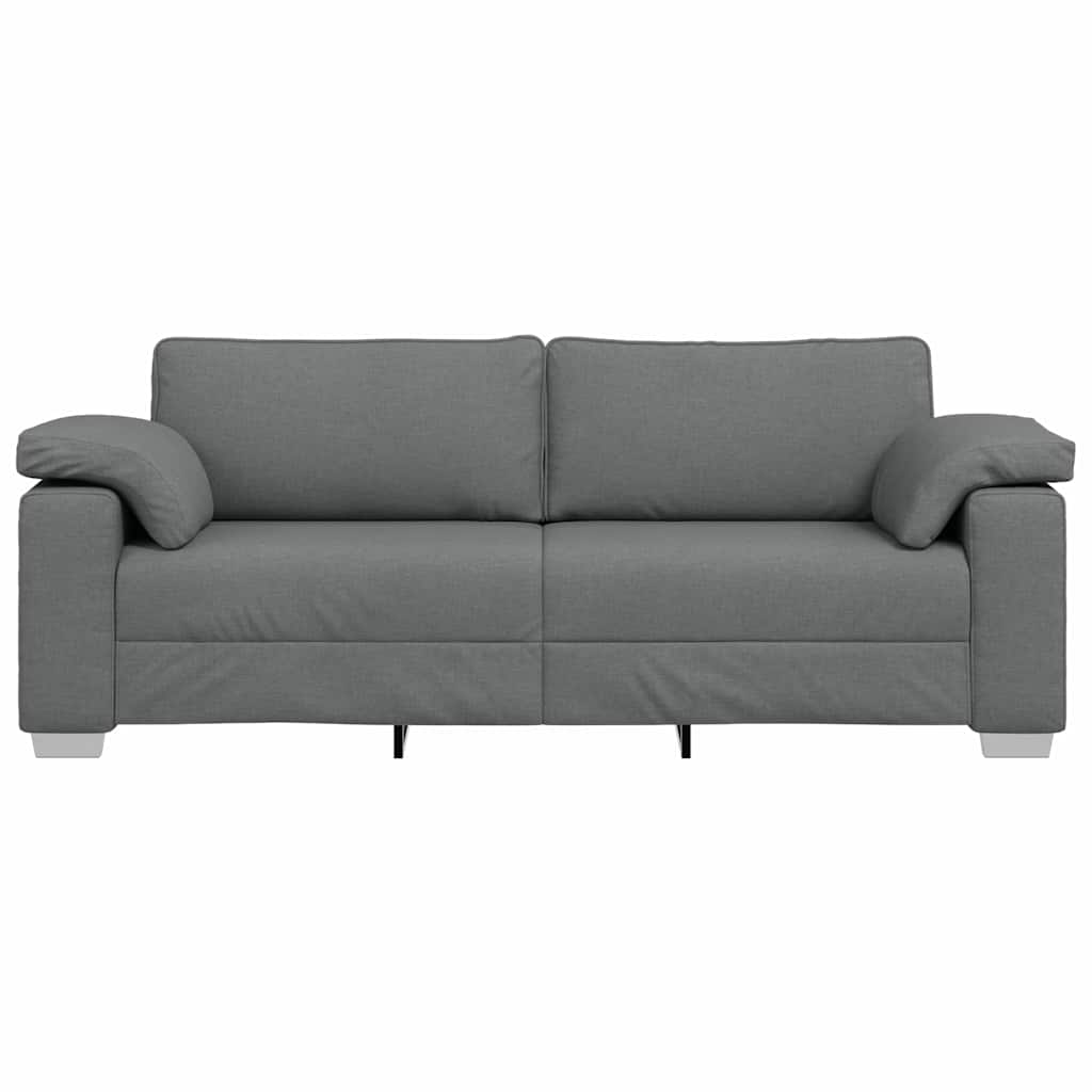 Sofa Dunkelgrau 219 x 77 x 82 cm Stoff