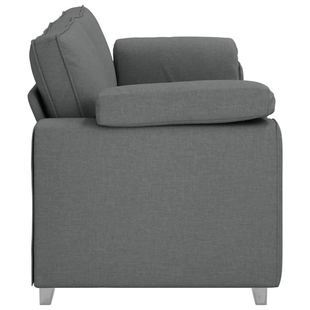 Sofa Dunkelgrau 219 x 77 x 82 cm Stoff