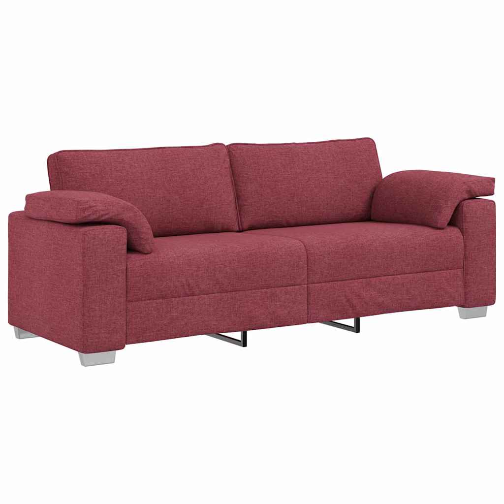Sofa Weinrot 219 x 77 x 82 cm Stoff