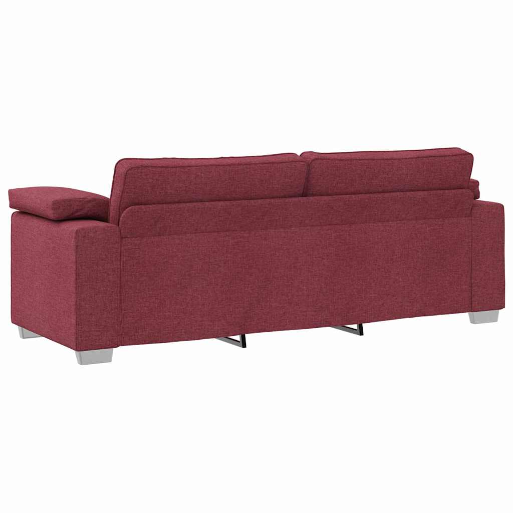 Sofa Weinrot 219 x 77 x 82 cm Stoff