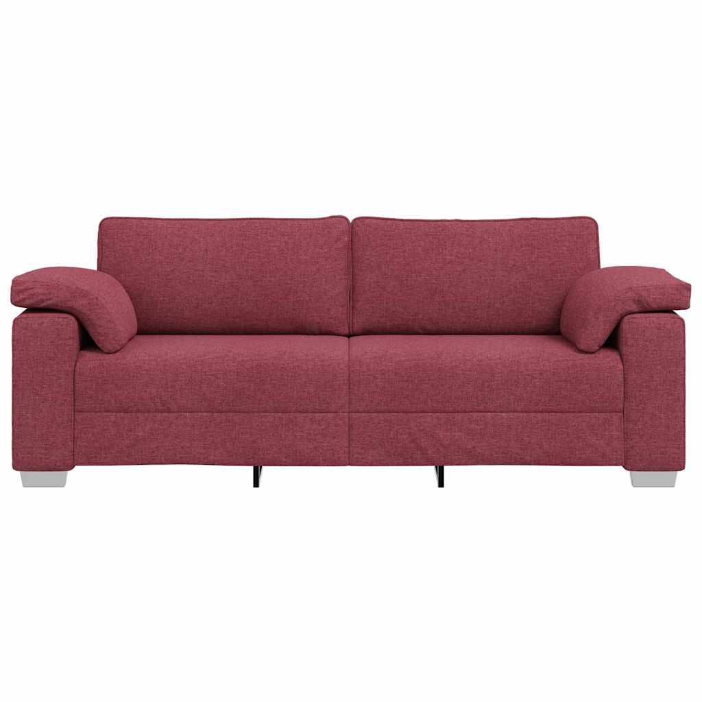 Sofa Weinrot 219 x 77 x 82 cm Stoff