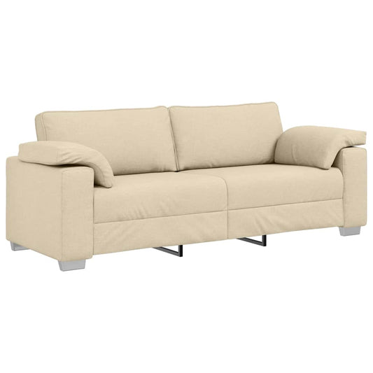 Sofa Creme 219 x 77 x 82 cm Stoff