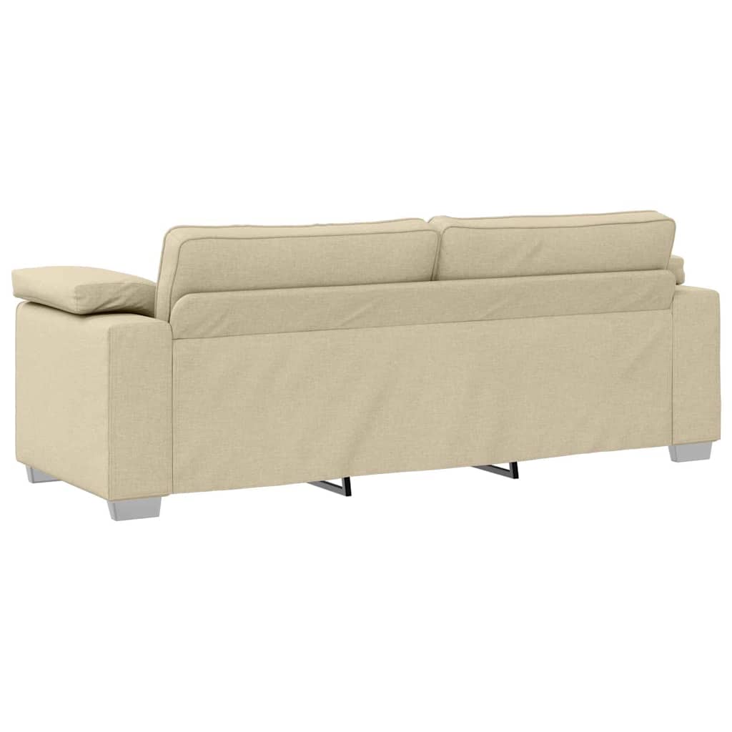 Sofa Creme 219 x 77 x 82 cm Stoff