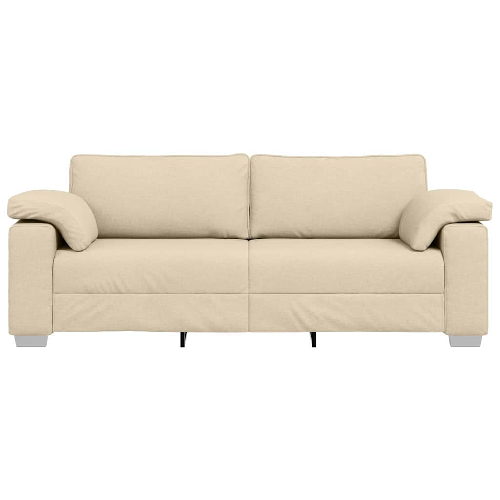 Sofa Creme 219 x 77 x 82 cm Stoff