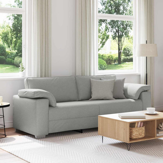 Sofa Wolkengrau 219 x 77 x 82 cm Stoff