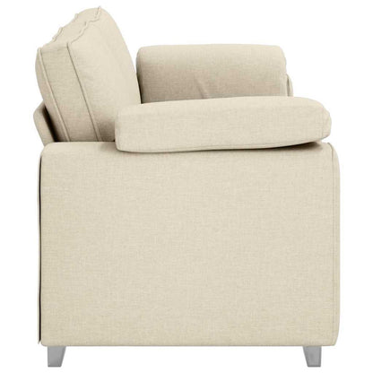 Sofa mit Kissen mit Kissen Beige 219 x 77 x 82 cm Leinen