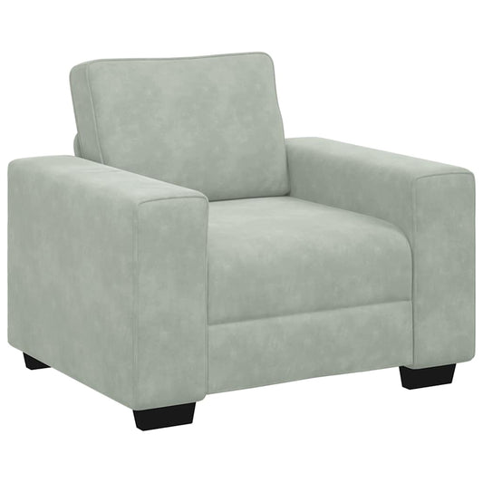 Sessel Hellgrau 60 cm Samt