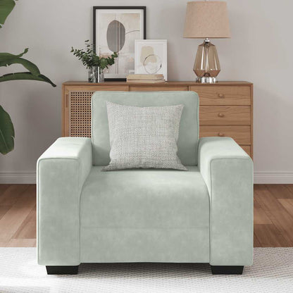 Sessel Hellgrau 60 cm Samt