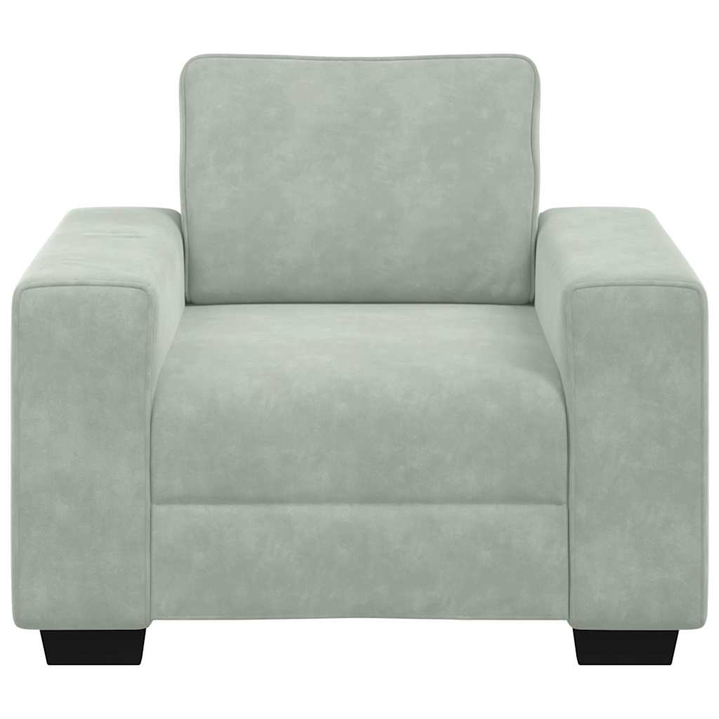 Sessel Hellgrau 60 cm Samt
