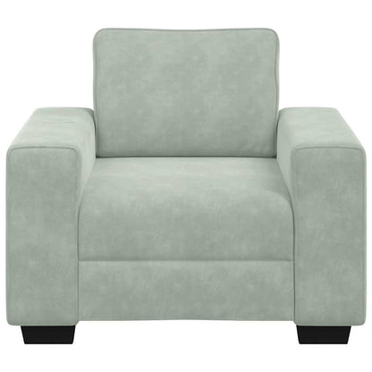 Sessel Hellgrau 60 cm Samt
