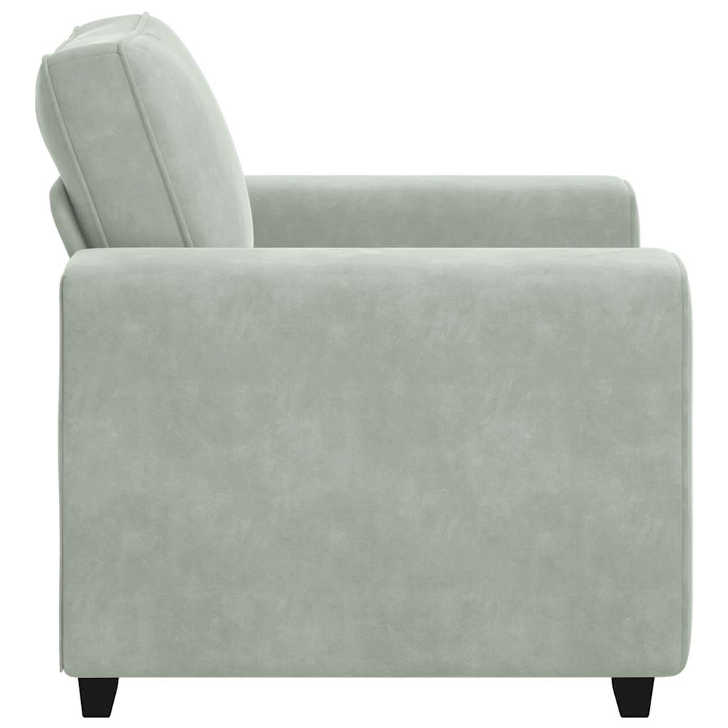 Sessel Hellgrau 60 cm Samt