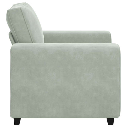 Sessel Hellgrau 60 cm Samt