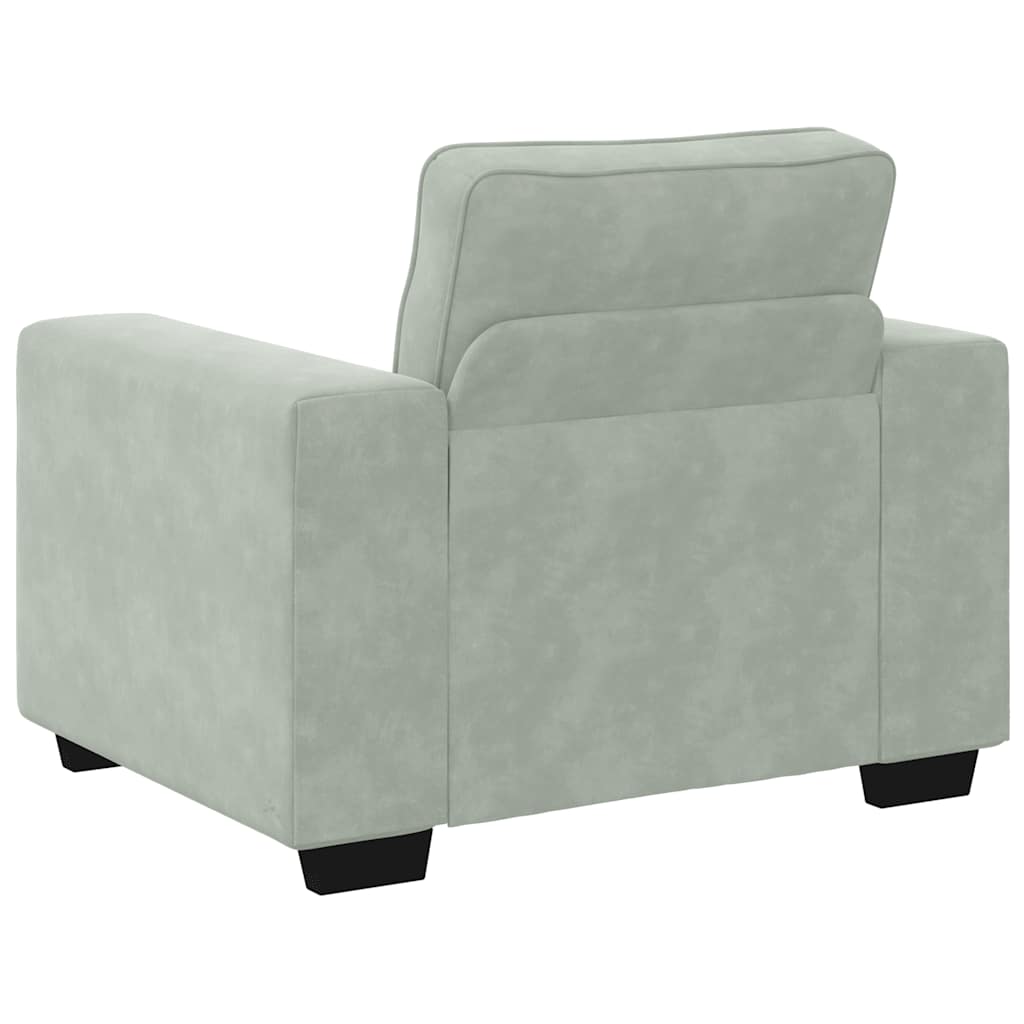 Sessel Hellgrau 60 cm Samt