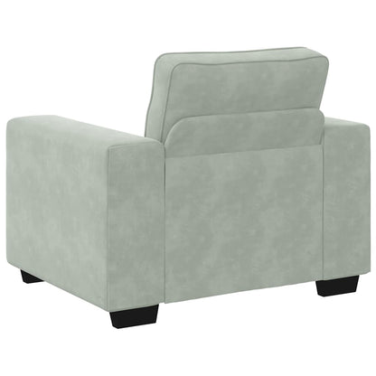 Sessel Hellgrau 60 cm Samt