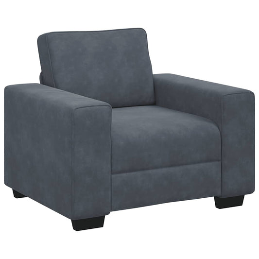Sessel Dunkelgrau 60 cm Samt