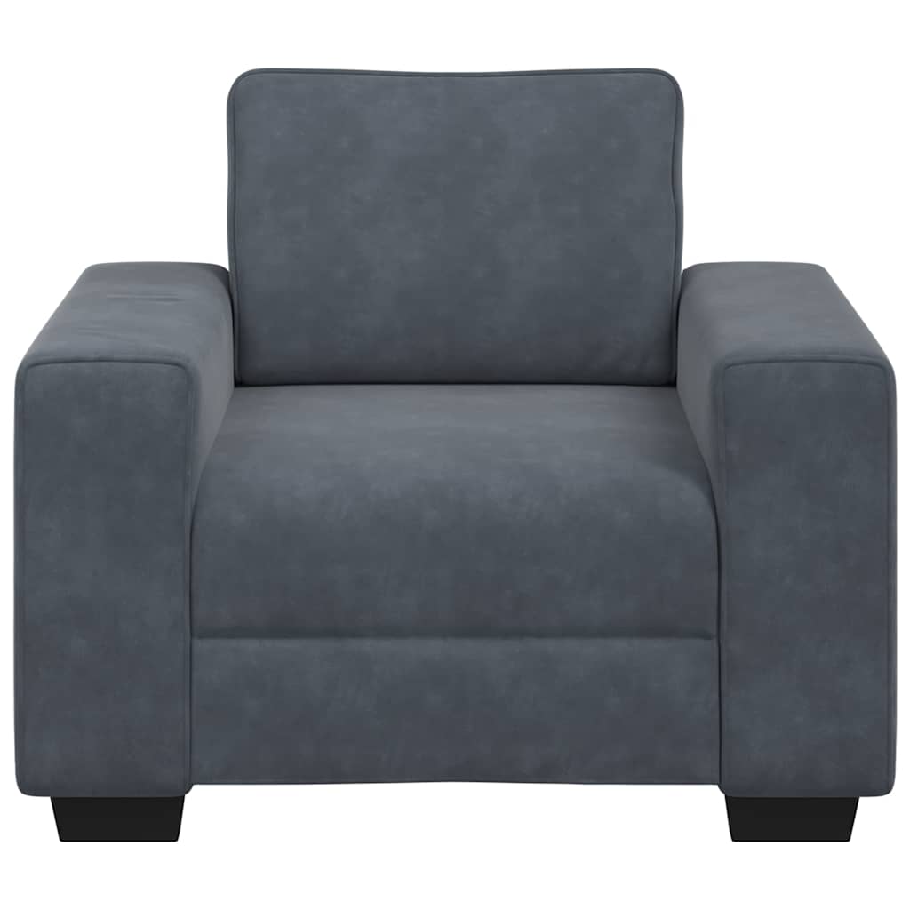 Sessel Dunkelgrau 60 cm Samt