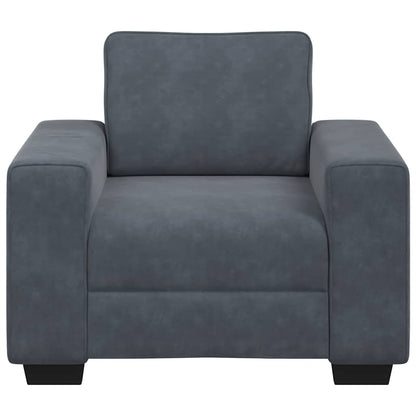 Sessel Dunkelgrau 60 cm Samt