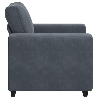 Sessel Dunkelgrau 60 cm Samt