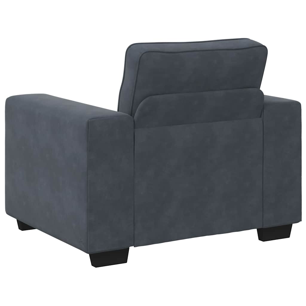 Sessel Dunkelgrau 60 cm Samt