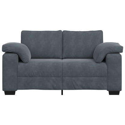 Zweisitzer-Sofa Dunkelgrau 120 cm Samt