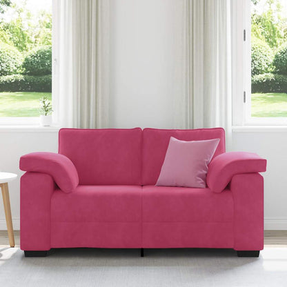 Zweisitzer-Sofa Weinrot 120 cm Samt