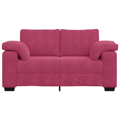 Zweisitzer-Sofa Weinrot 120 cm Samt