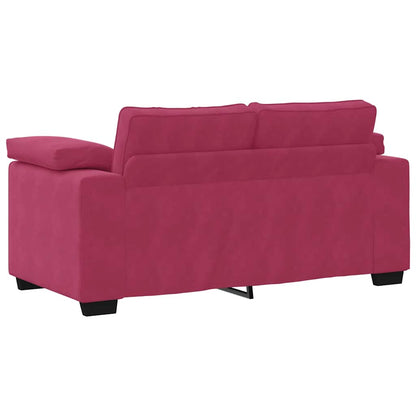Zweisitzer-Sofa Weinrot 120 cm Samt