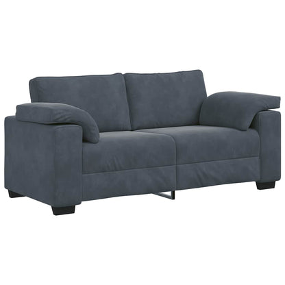 Zweisitzer-Sofa Dunkelgrau 140 cm Samt