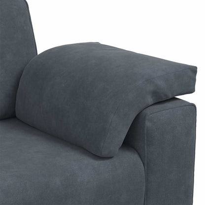 Zweisitzer-Sofa Dunkelgrau 140 cm Samt