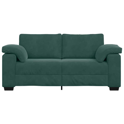 Zweisitzer-Sofa Dunkelgrün 140 cm Samt