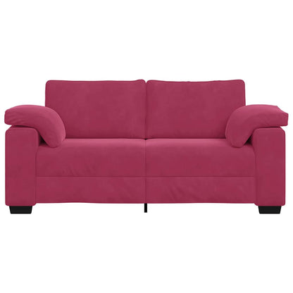 Zweisitzer-Sofa Weinrot 140 cm Samt