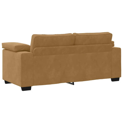 Zweisitzer-Sofa Braun 140 cm Samt