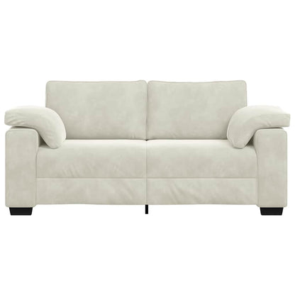 Zweisitzer-Sofa Creme 140 cm Samt