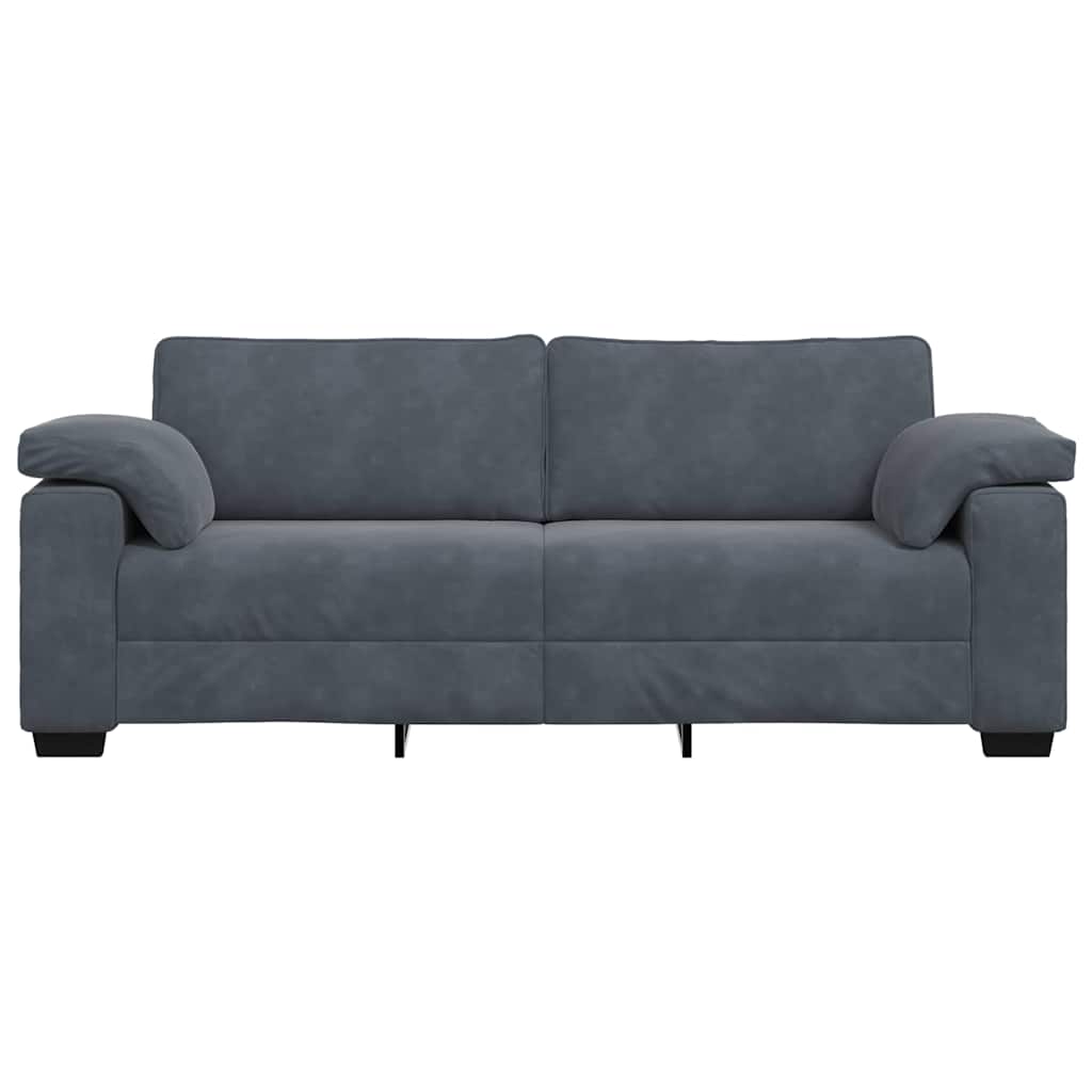 3-Sitzer-Sofa Dunkelgrau 178 cm Samt