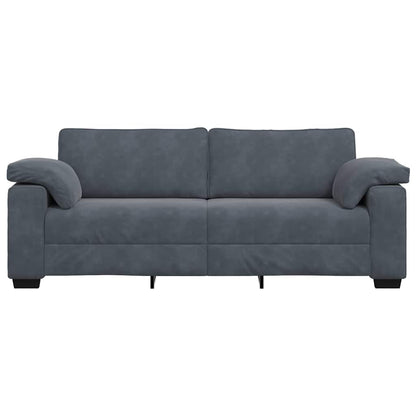 3-Sitzer-Sofa Dunkelgrau 178 cm Samt