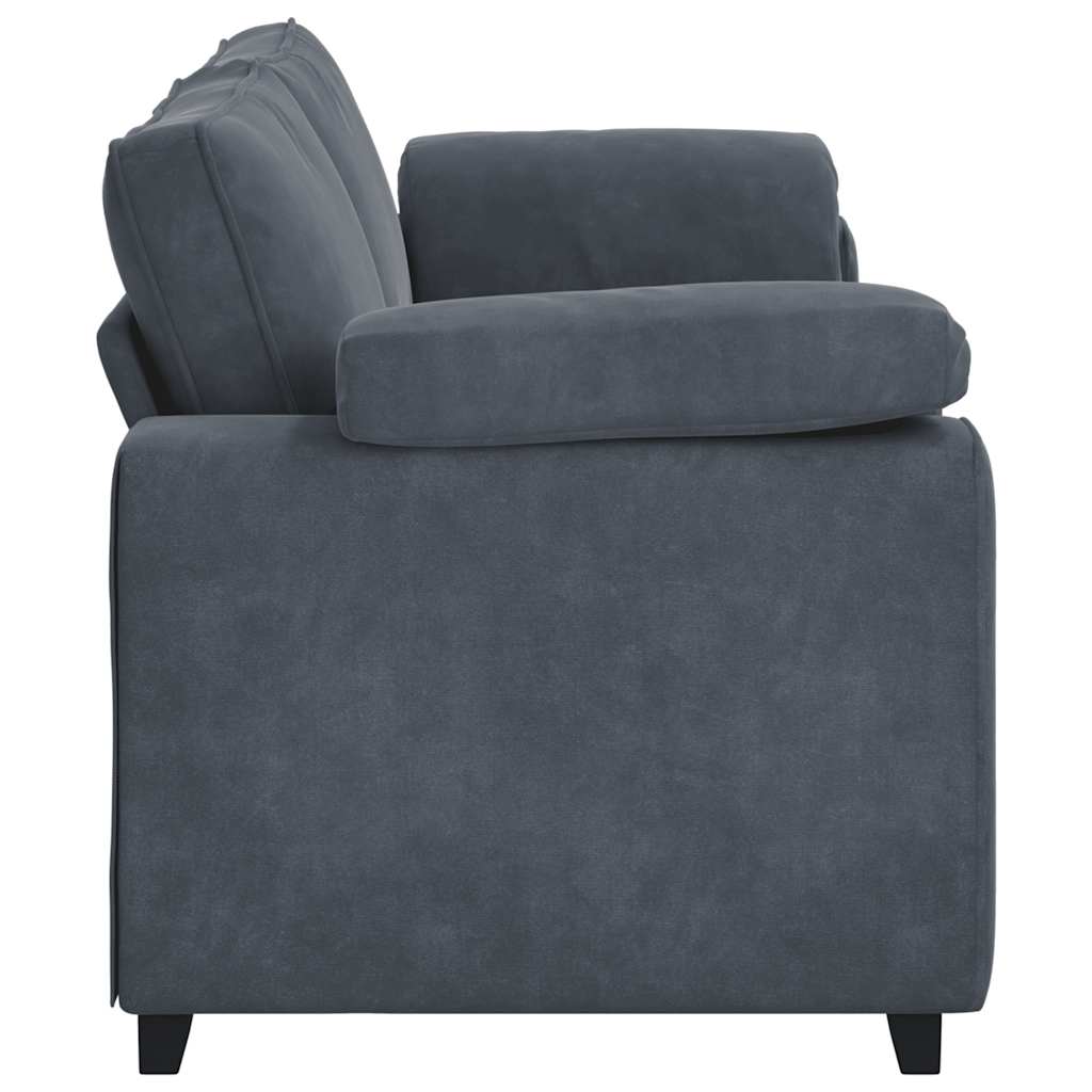 3-Sitzer-Sofa Dunkelgrau 178 cm Samt